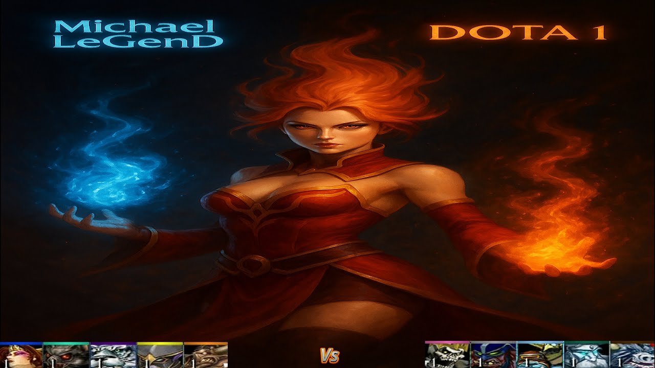 Dota 1'Lina 39 Kills!🔥Don’t Mess With Michael Legend!😎He Burned Every Lane!💥(Snow Ball Map)(Part 99)