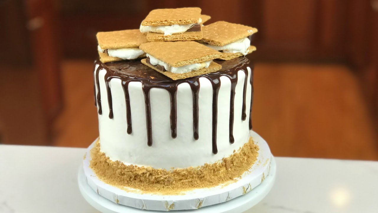 How to Make a S'MORES DRIP CAKE | Baking with Ryan