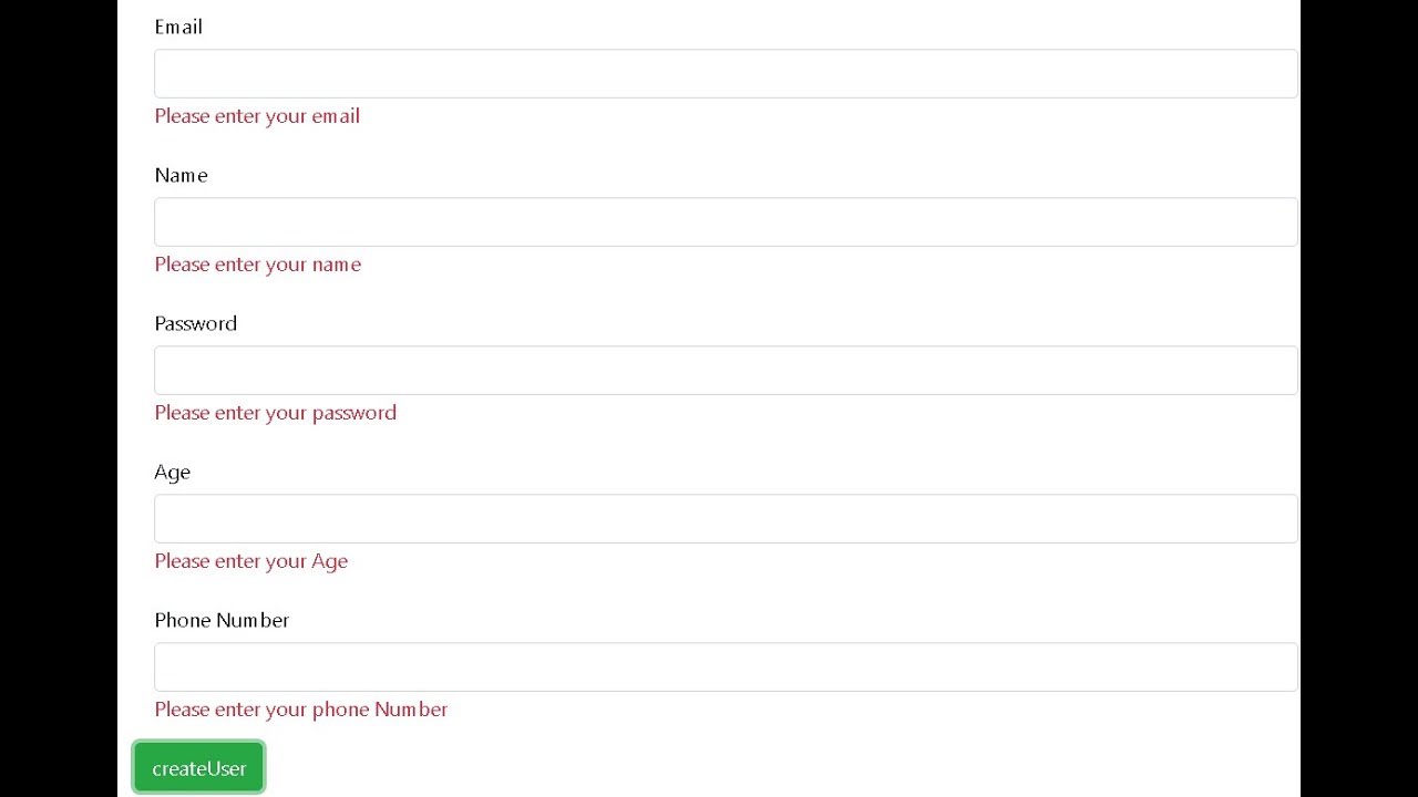 SpringRest+ Angular5 Server side Form Validation #2-Back-End