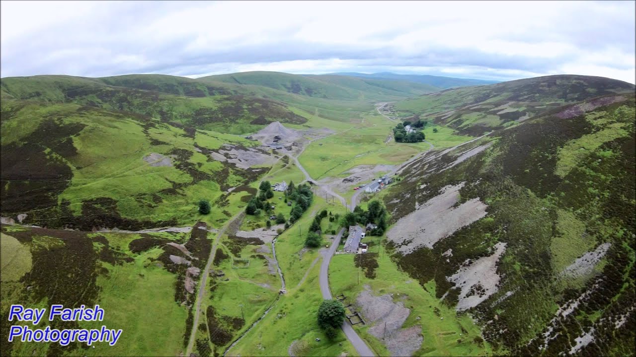 Aerial views of Wanlockhead & Leadhills, 9th August 2015