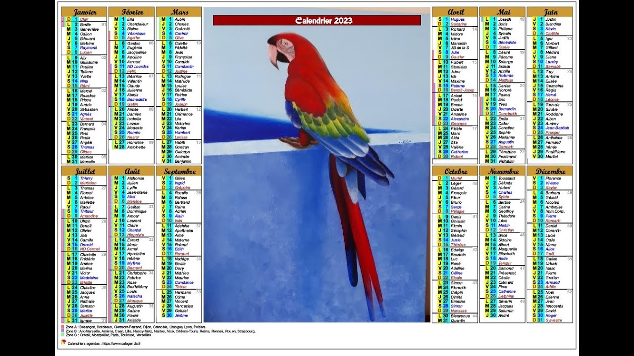 Calendriers 2023