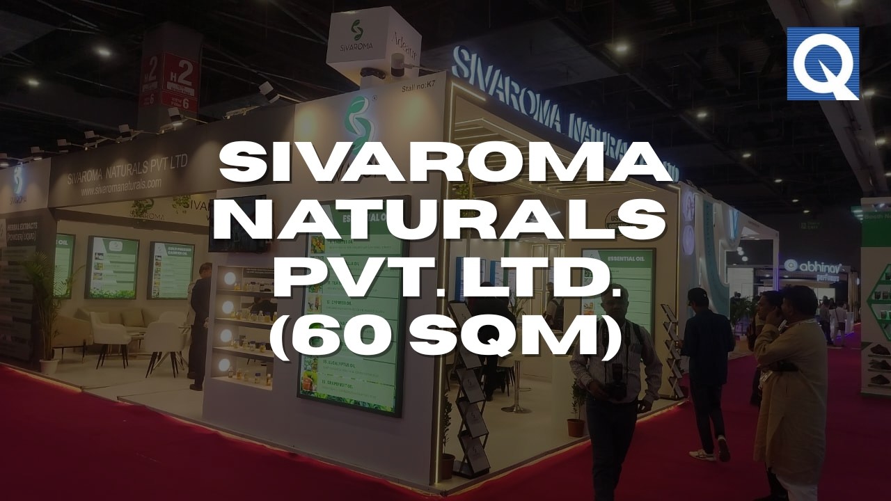 Sivaroma Naturals Pvt. Ltd.  60 SQM Stall Designed & Fabricated at CosmoTech Expo 2025