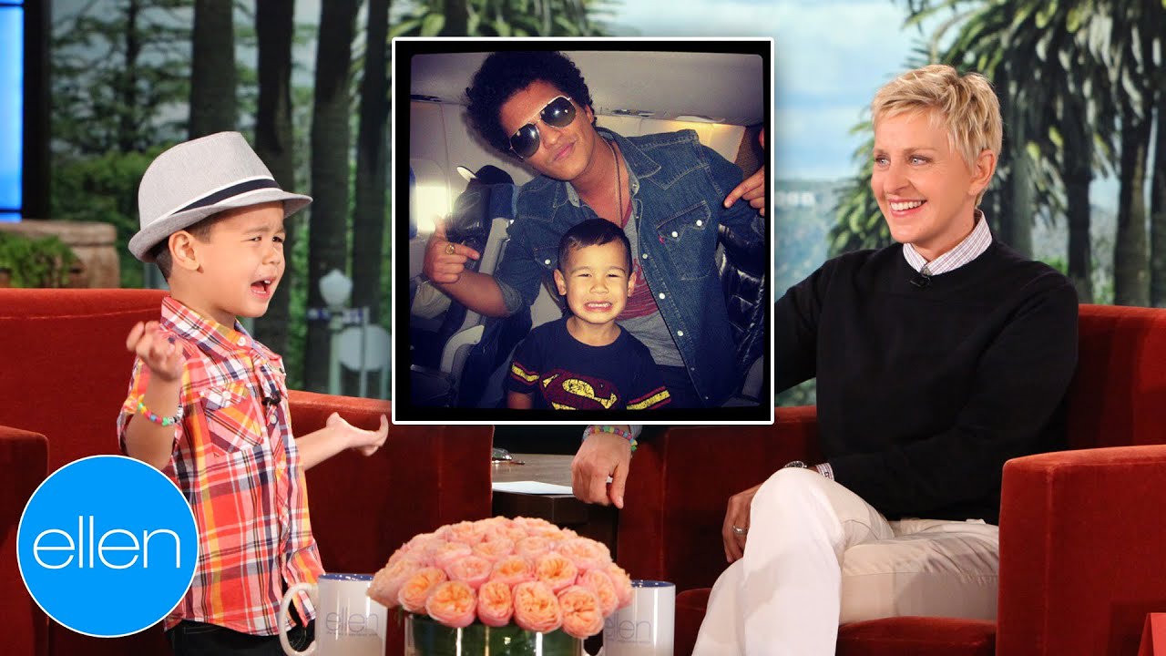 Adorable 4-Year-Old Singer Kai Met His Favorite Artist Bruno Mars on an Airplane