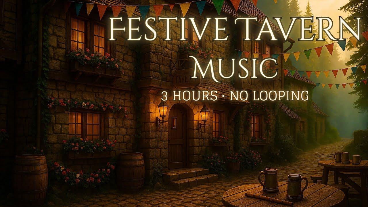 3 Hours of Festive Tavern Music | Lively Celtic Folk for DnD, Fantasy & Studying (41 Tracks)
