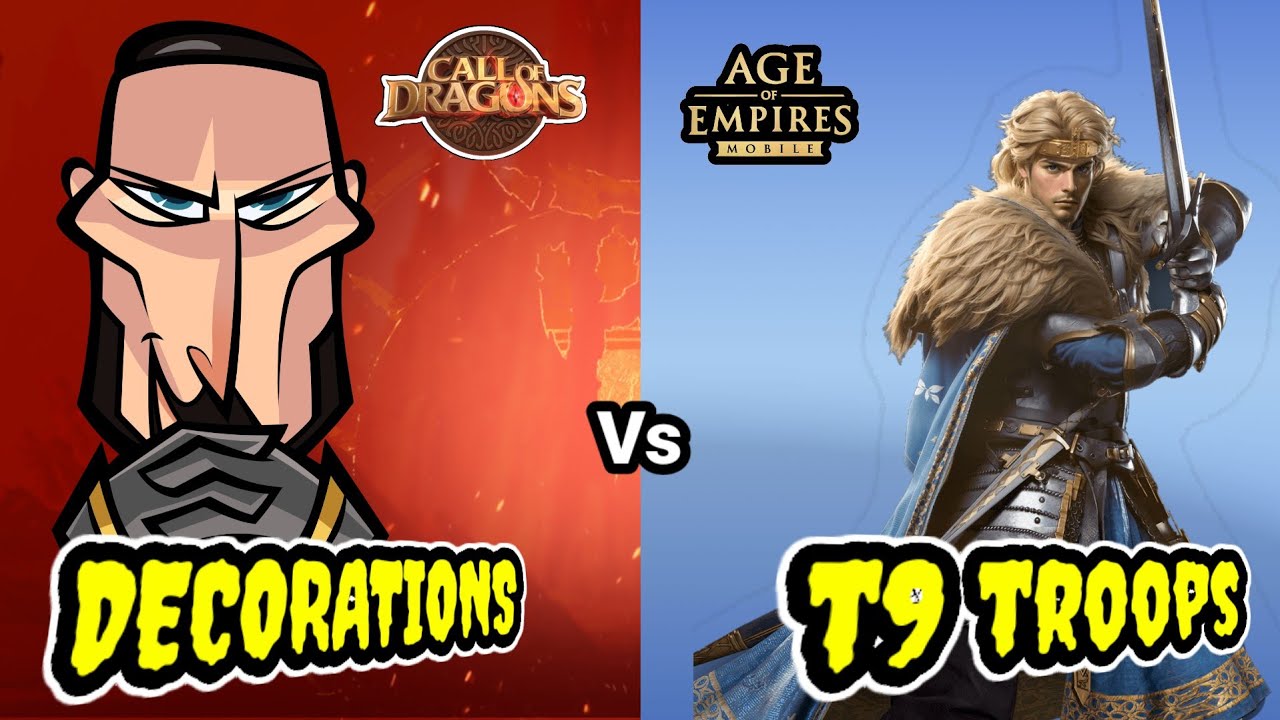 Украшения «Зов драконов» против новых войск 9-го уровня в Age of Empires Mobile