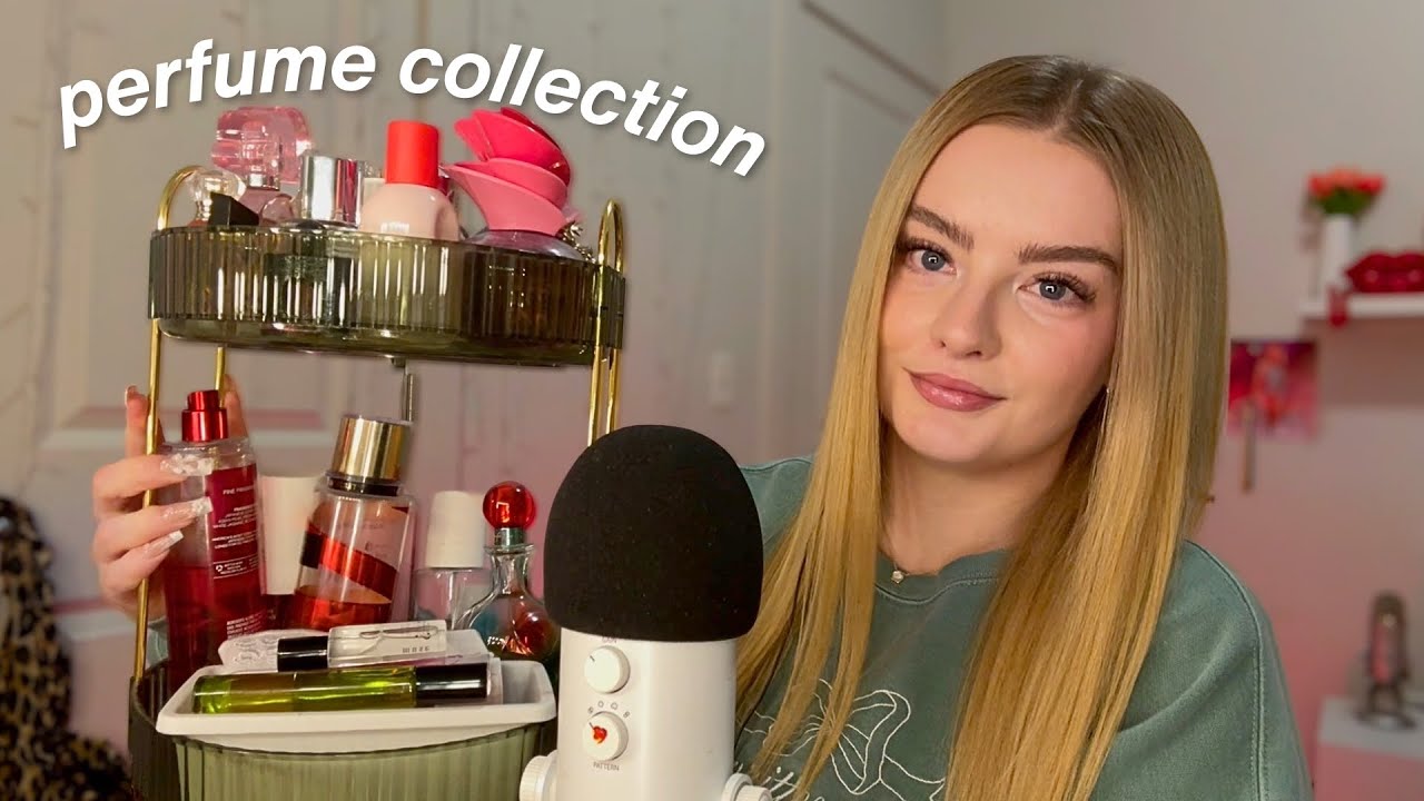 ASMR my fragrance collection ⊹ ࣪ ˖⟡ glass tapping, liquid sounds