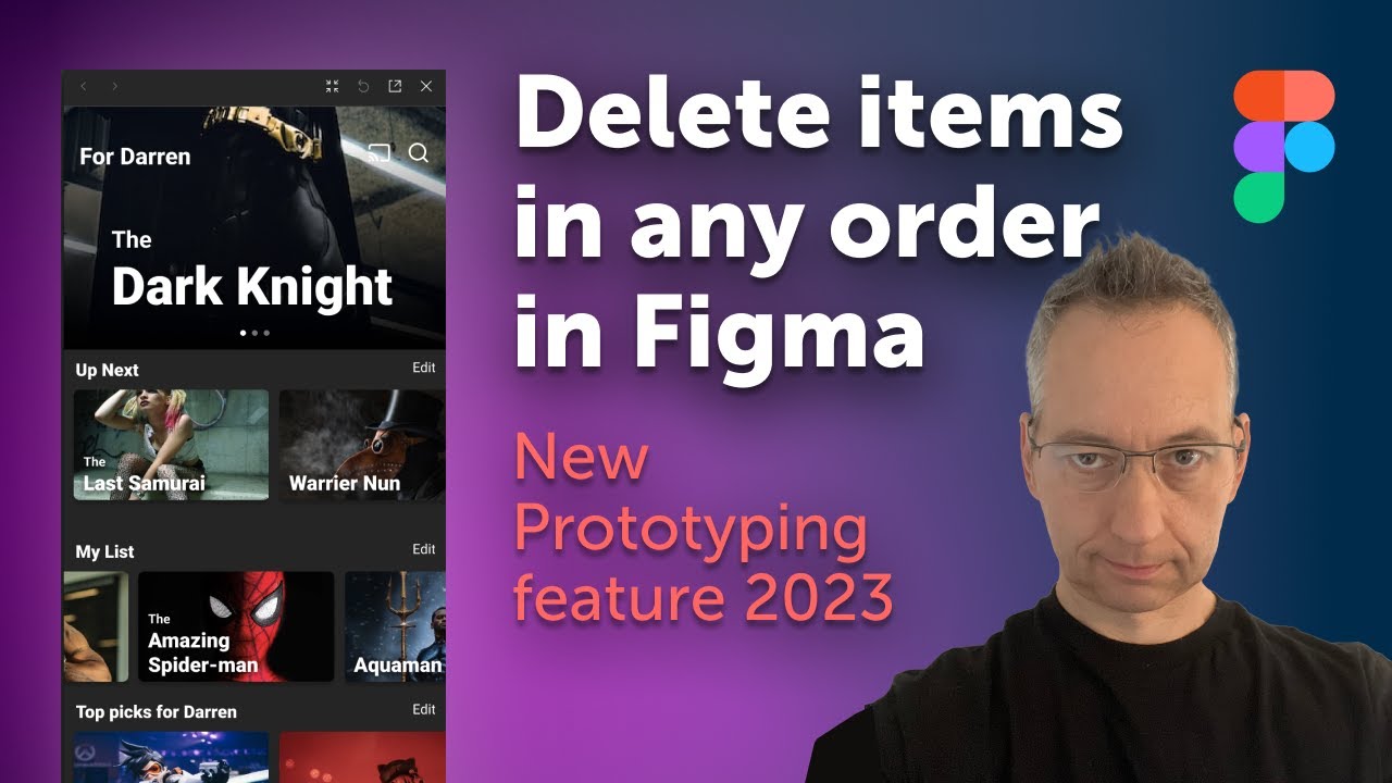 Delete items from a list in any order in Figma