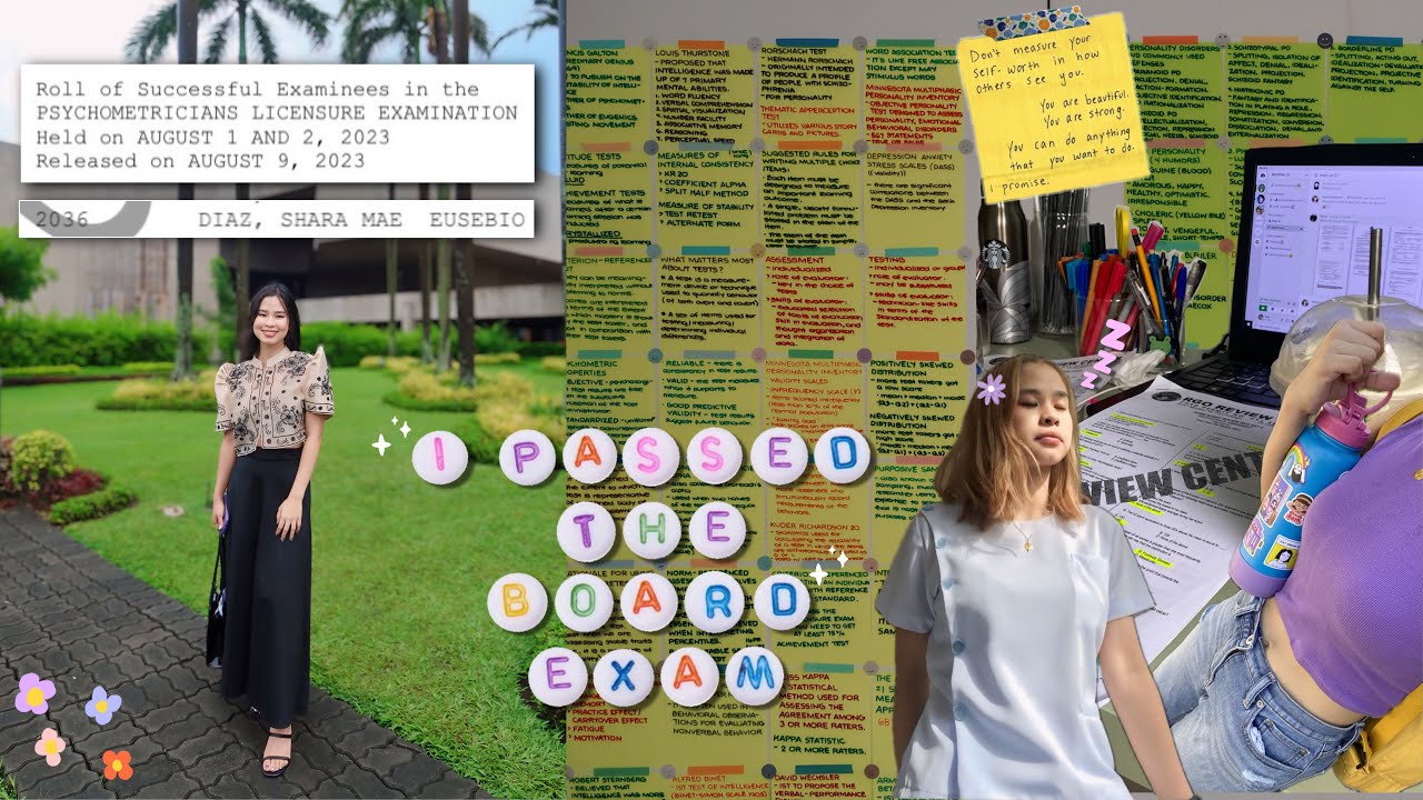 I PASSED THE PSYCHOMETRICIAN LICENSURE EXAM (AUGUST 2023) ᯓ★
