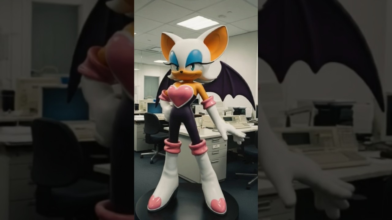 Rouge the bat statue Sega office 1991