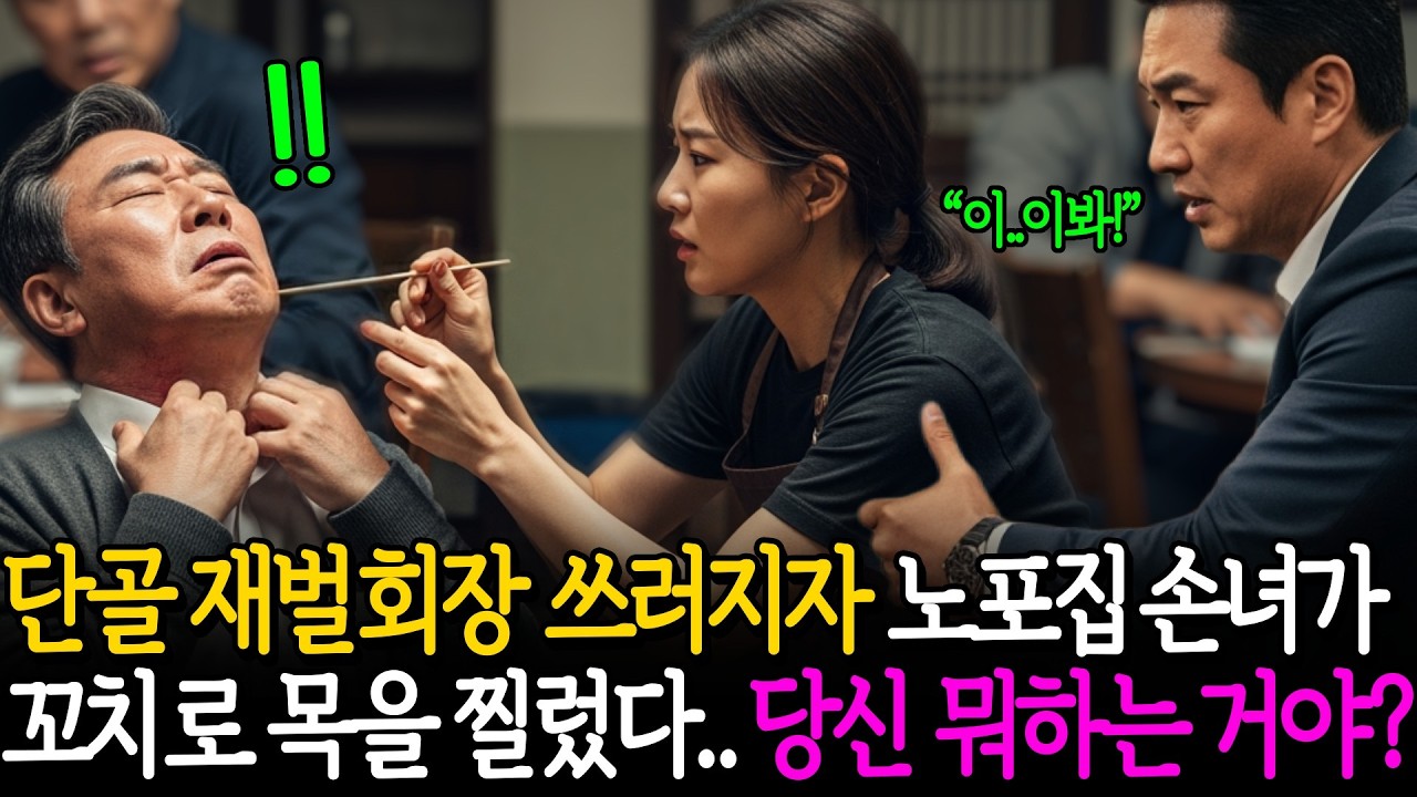백만장자 단골 재벌회장이 쓰러지자 노포집 손녀가 꼬치로 목을 찔렀다. 당신 뭐하는 거야?라고 비서실장이 소리치는데ㅣ노후사연ㅣ감동사연ㅣ사연라디오ㅣ오디오북