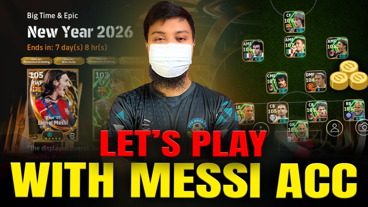 নতুন মেসি দিয়ে গেমপ্লে উইথ পেস এরিয়া | eFootball Mobile 2026 LIVE NOW PES AREA