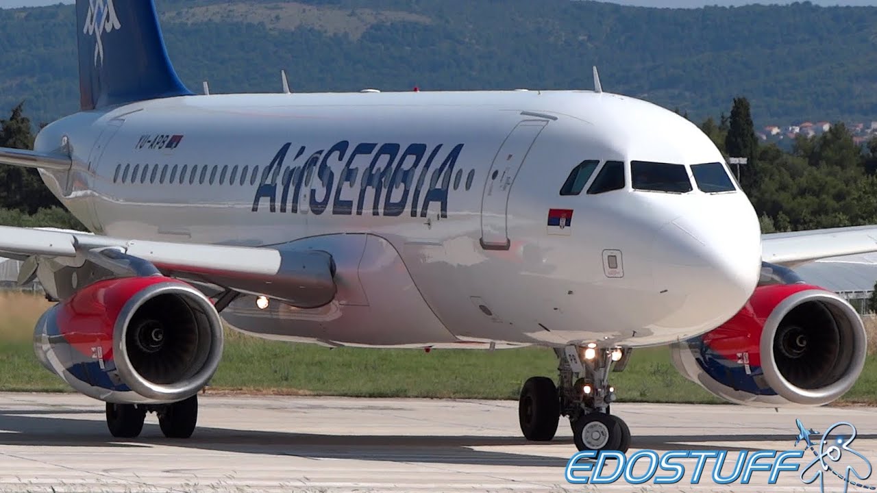 Air Serbia - Airbus A319-132 YU-APB - Takeoff from Split airport SPU/LDSP