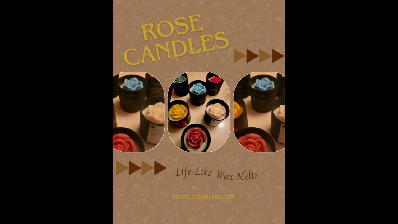 New New New Rose Candles w/Like-Like Rose Wax Melts  #lifelike #candles #cocoapricotwax