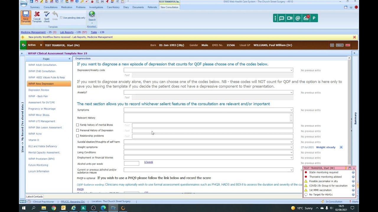 Templates in Emis Web