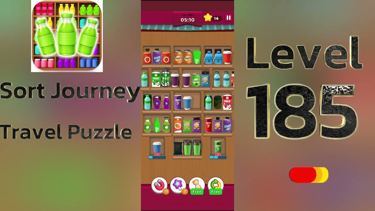 Sort Journey Travel Puzzle Level 185 Walkthrough 🧩✈️ | Relaxing Travel Sorting Game | Go Answer