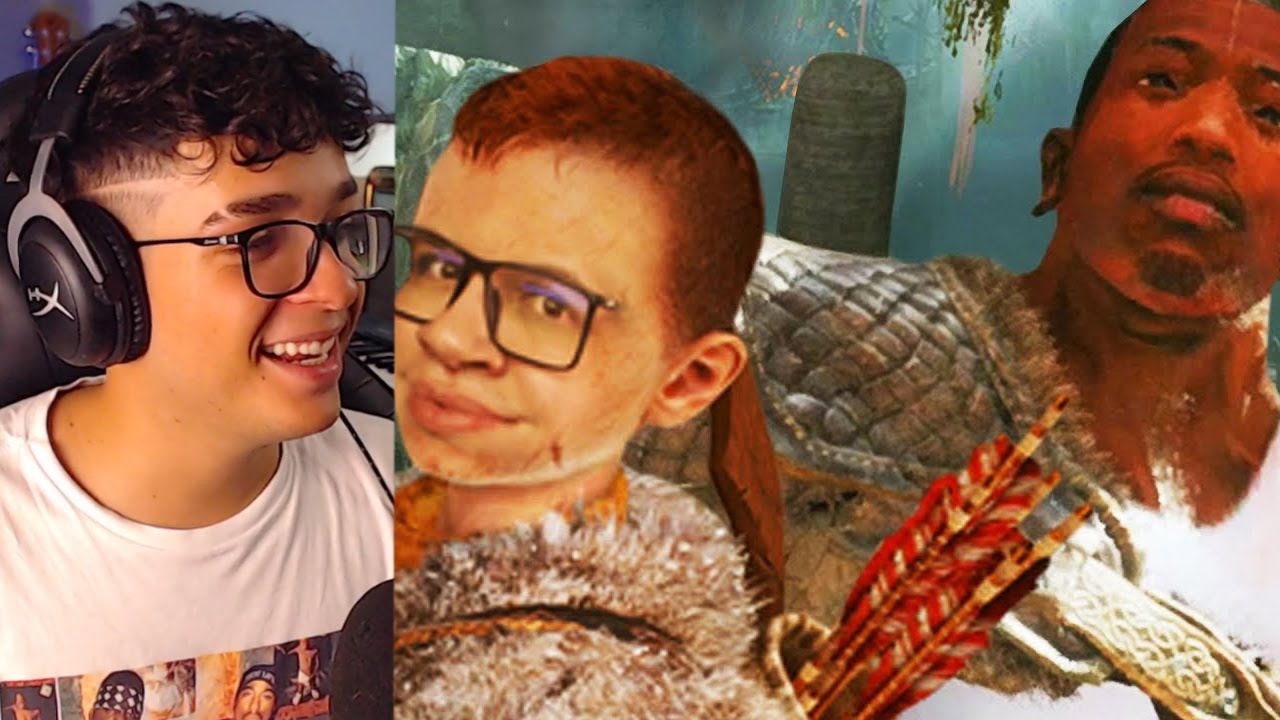 Deni reacts to CJ in GOD OF WAR on PC (Games Eddu)