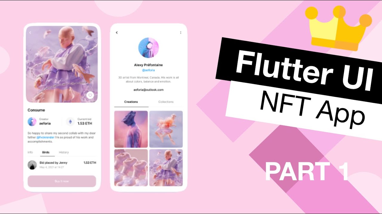 Flutter UI NFT Profile App Tutorial | App from Scratch Part 1