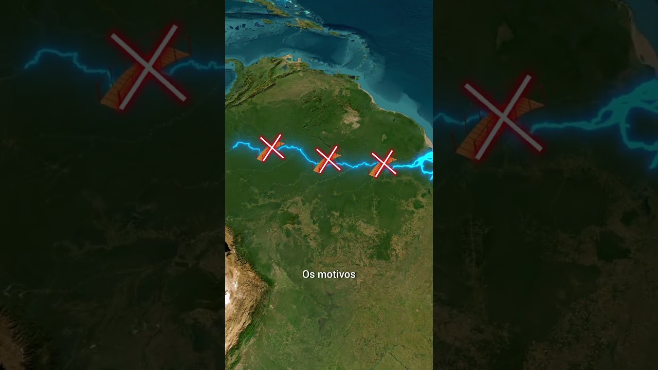 Porque n&atilde;o existem pontes sobre o rio amazonas?  #mapas #geografia #rioamazonas #brasil #shorts