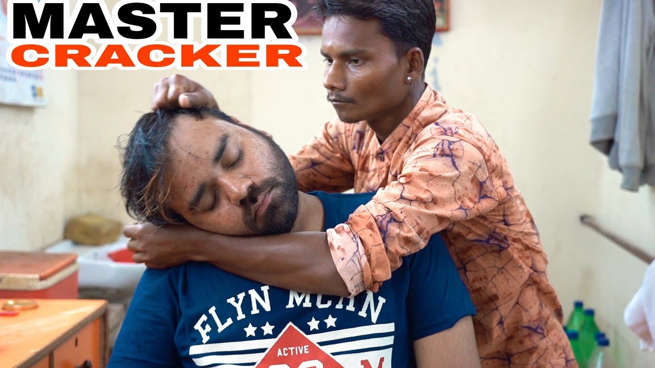 MASTER CRACKER  HEAD MASSAGE WITH NECK CRACKING #MASTERCRACKER #INDIANBARBER