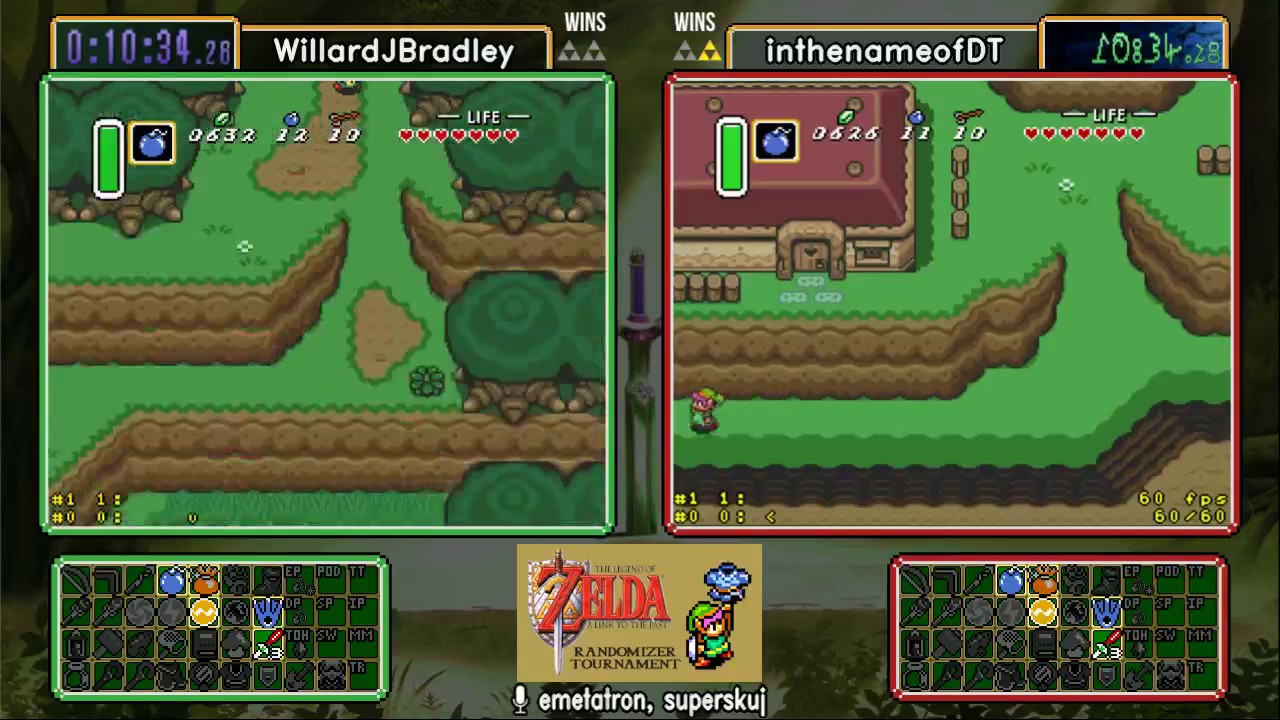 WillardJBradley vs inthenameofDT. Match 2. ALTTP Randomizer Tournament 2017