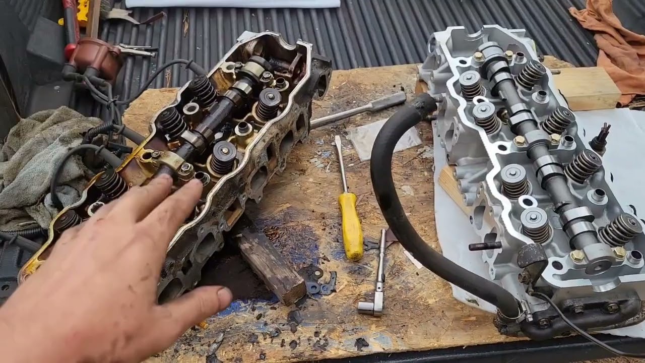 Снятие головки блока цилиндров Toyota Pickup 22r: пробитая прокладка головки блока цилиндров/дырк...