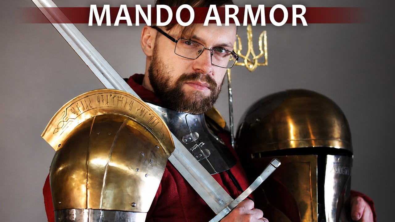 Functional Mandalorian Steel Armor. Shoulders, gorget, metalworking