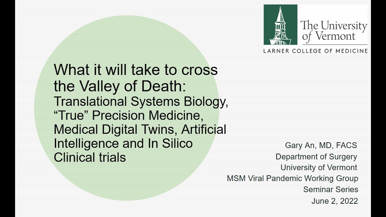 WG Seminars: An, Medical Digital Twins, AI and In Silico Clinical Trials, June 2, 2022