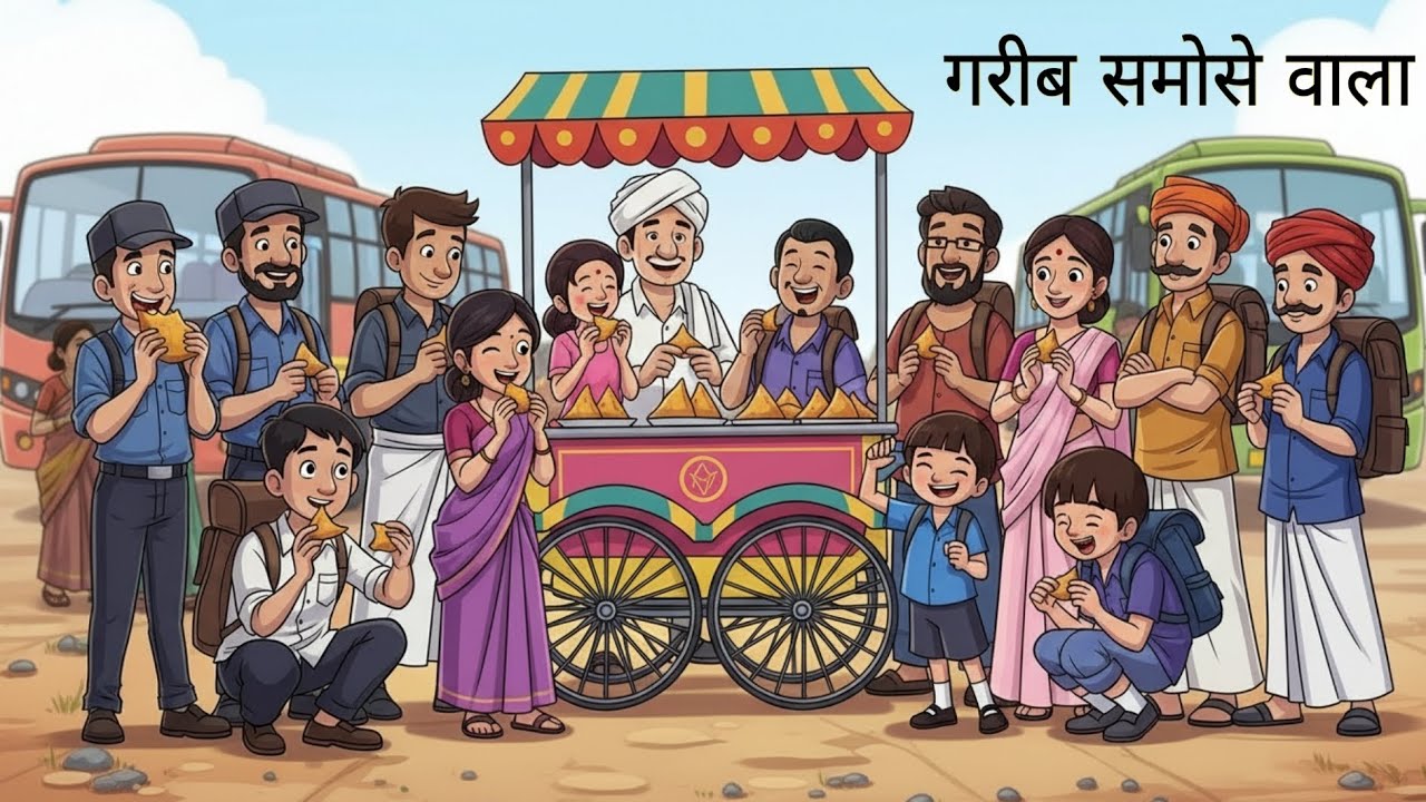 गरीब समोसे वाला | garib smose wala |  Hindi moral story  #moralstories #cartoon 