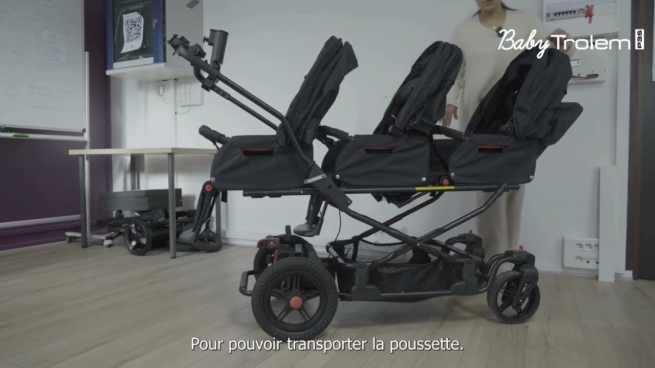 UTILISATION DE LA P3S, LA POUSSETTE ELECTRIQUE MODULABLE 2-3 PLACES DE CHEZ BABY TROLEM.