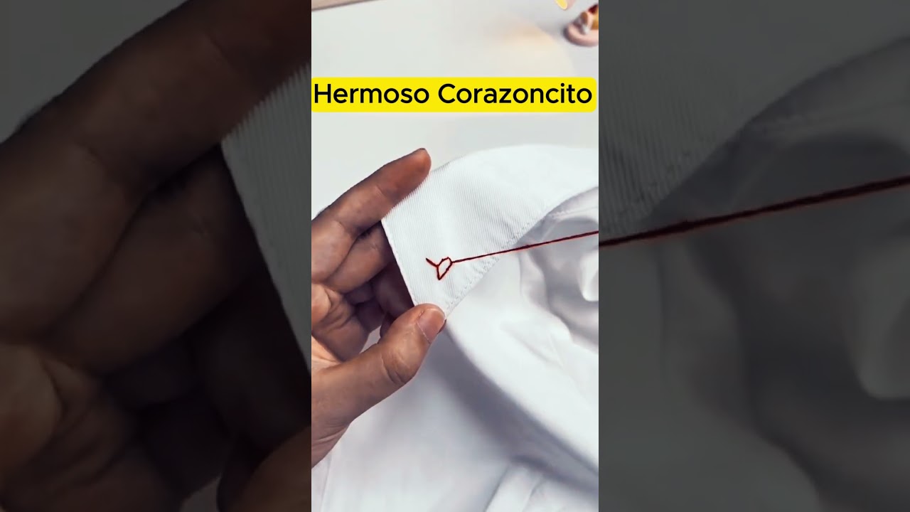 Aprende a bordar un mini coraz&oacute;n en tu ropa SIN EXPERIENCIA