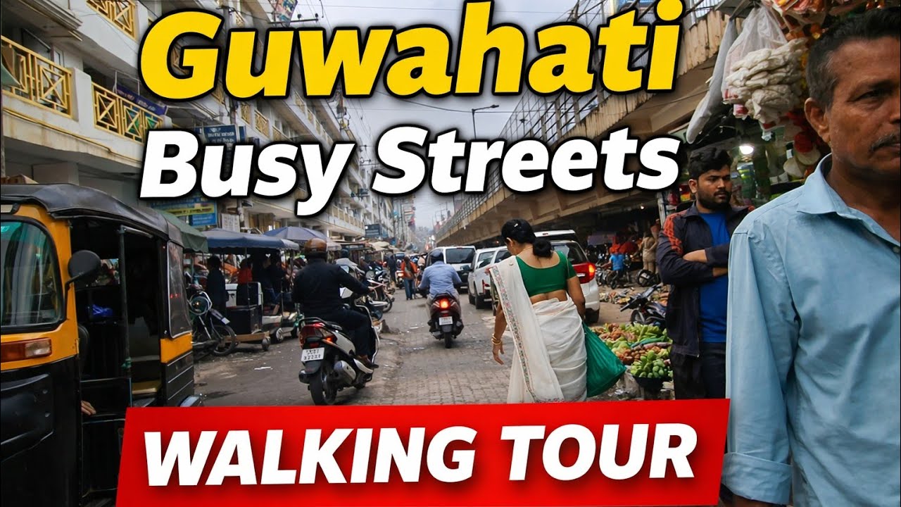 Busy streets Guwahati ASSAM @Openskyodyssey ##openskyodyssey #walking #travel #Guwahati 