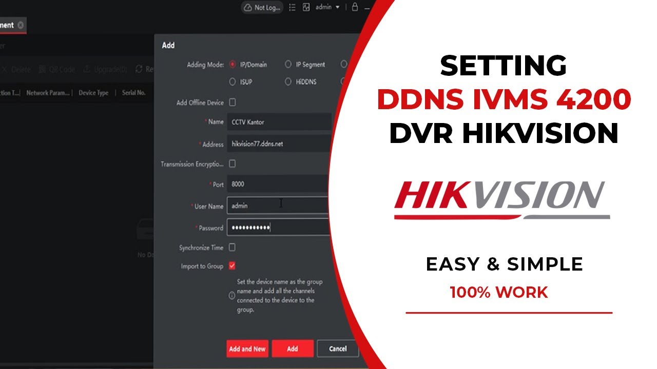 Cara Setting Online DVR Hikvision Menggunakan DDNS Pada IVMS 4200