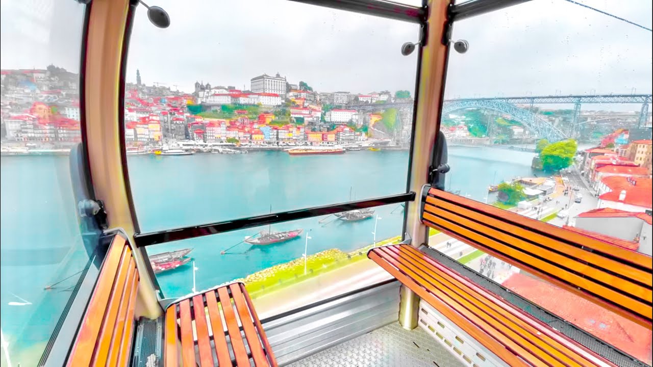 The Best view of Porto - Gaia Cable Car 🇵🇹 4K HDR