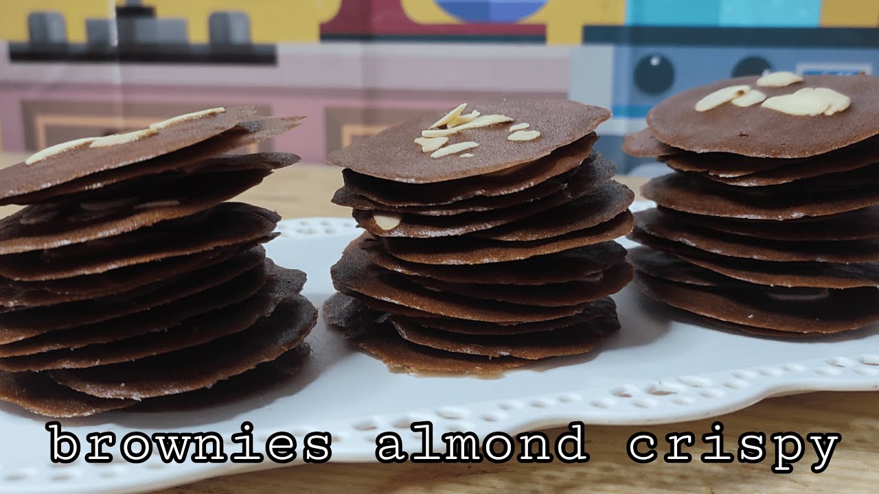 CUMA PAKE PUTIH TELUR II BROWNIES ALMOND CRISPY II ENAK, CRISPY DAN NYOKLAT BANGET II OVEN TANGKRING