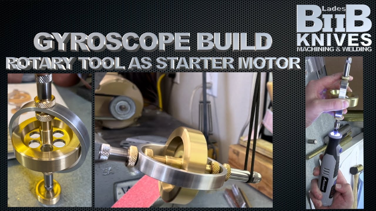 Gyroscope Build With Through Shaft, Ceramic Bearings Using A Cordless Rotary Tool To Power It