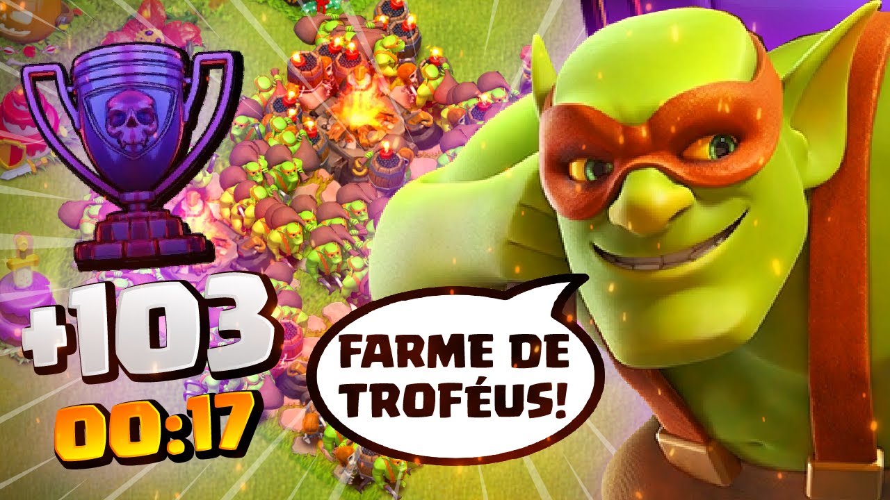 Peguei Liga Lendária Só Com Super Goblins no Clash of Clans