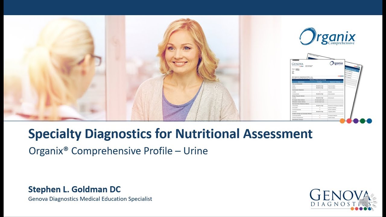 Specialty Diagnostics for Nutritional Assessment: Organix Comprehensive Profile