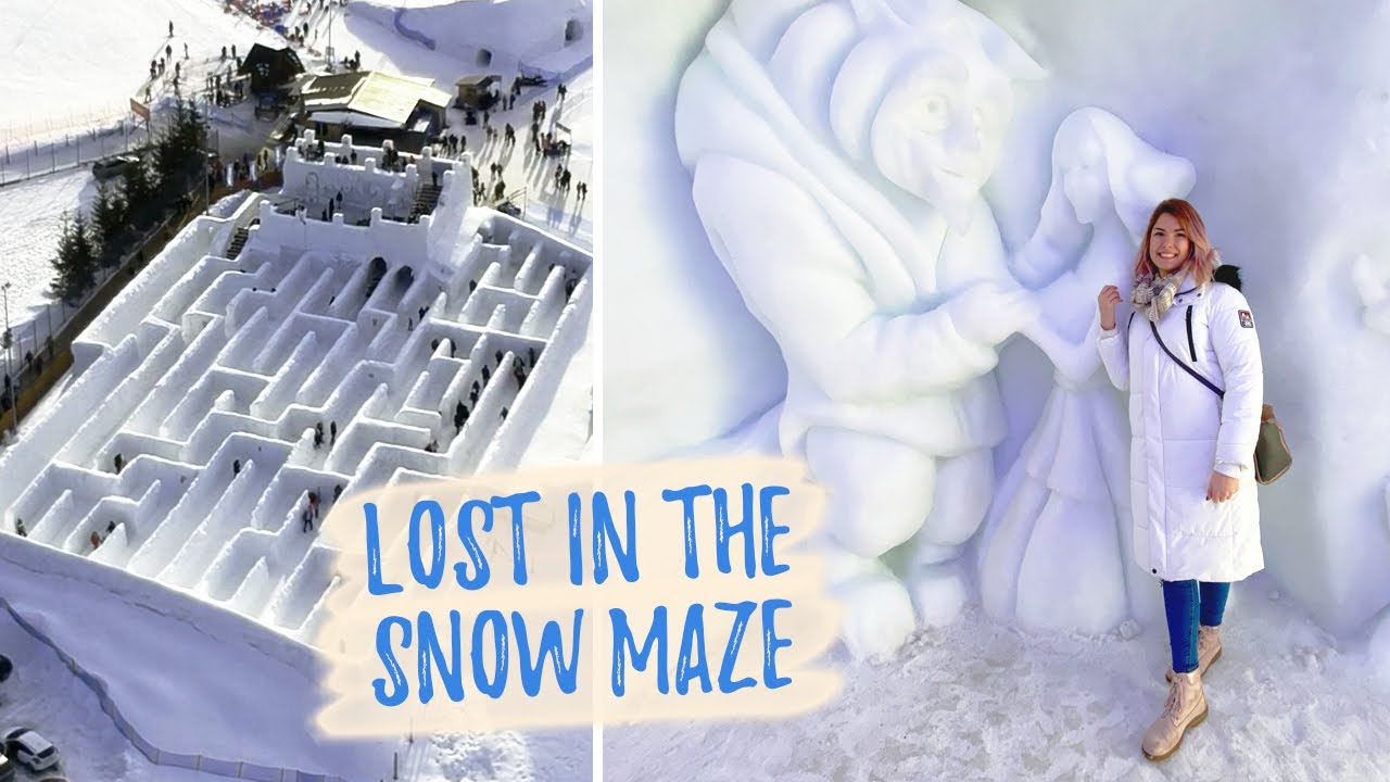 SNOWLANDIA 2020: Huge Snow Labyrinth/Ice Maze in Zakopane (Exploring Poland)