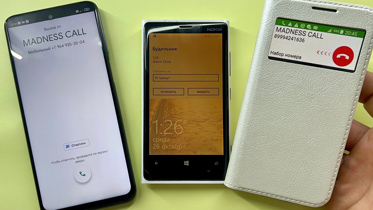 Incoming Call XIAOMI Redmi Note 8T Outgoing Call Samsung Galaxy S4 Flip Case & Nokia Lumia 920 Alarm