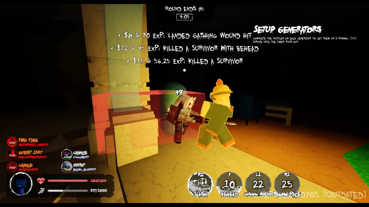 another gameplay of slasher buffs
