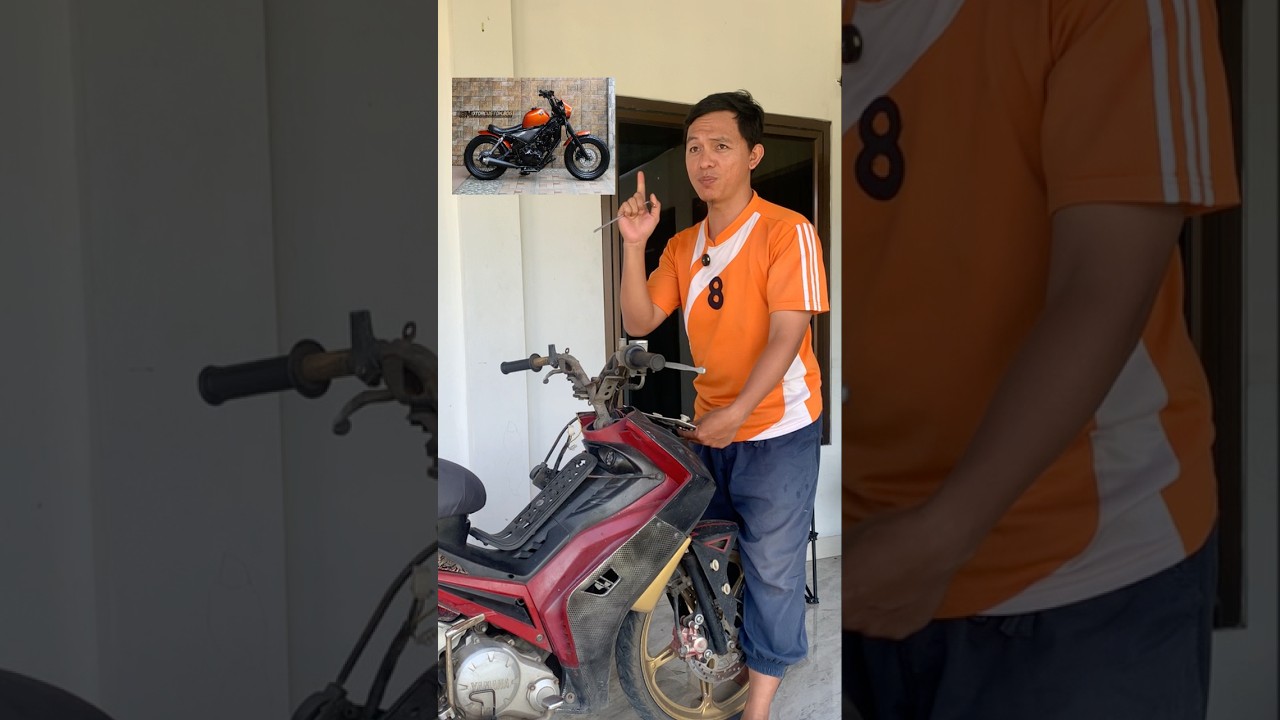 Bongkar motor jupiter mx jadi monkey bonet atau BMX street cub ?