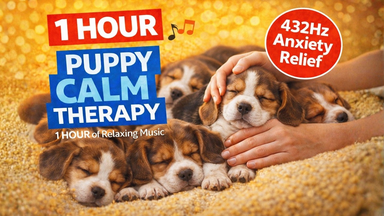 Puppy Calm Therapy 🐶 1 Hour of 432Hz Healing Music to Calm Your Heart