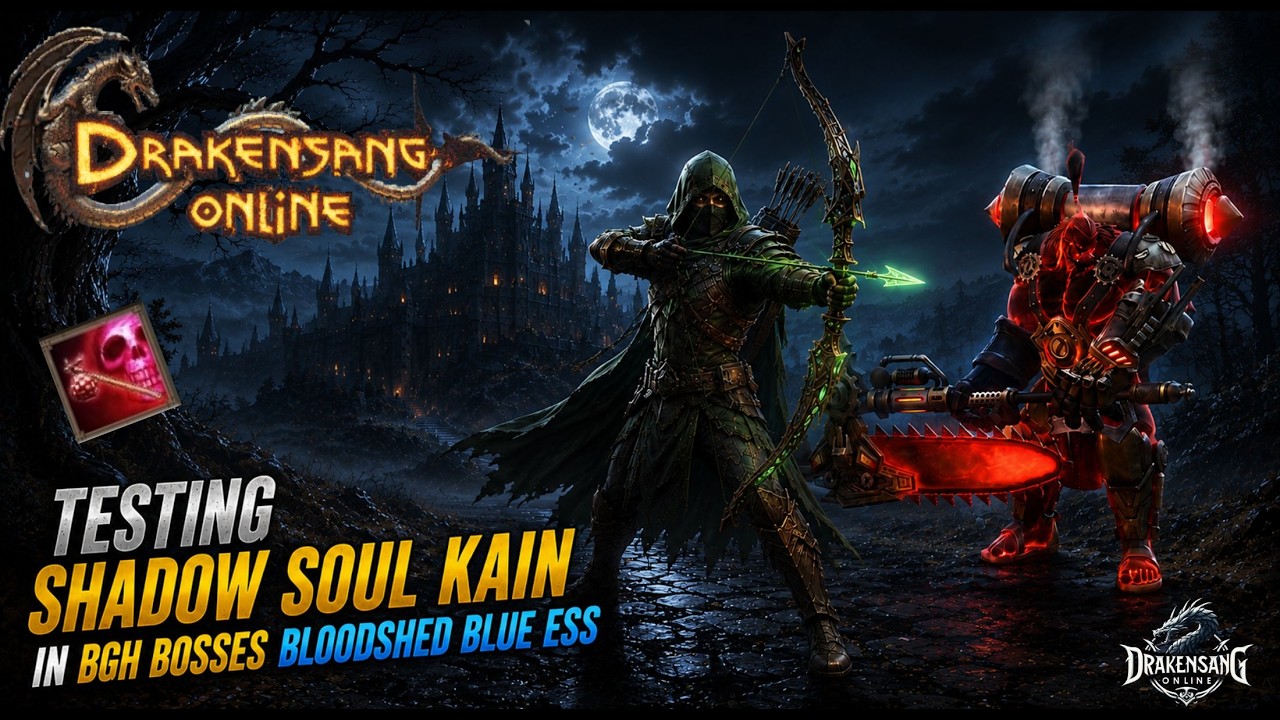 Drakensang Online &mdash; Тестируем Shadow Soul Kain на боссах BGH под синей эссенцией! DSO