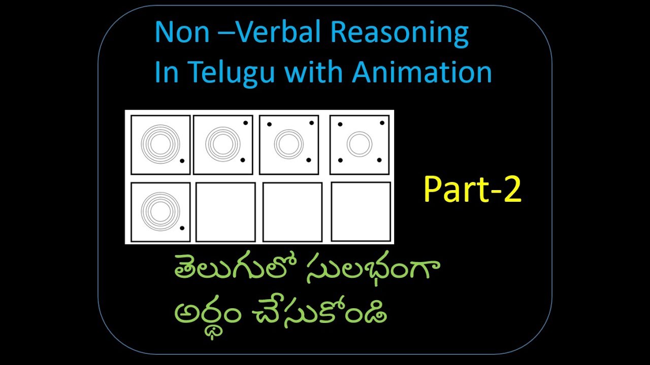 Non verbal reasoning EASY  in telugu with animation| PART-2| సులువుగా నాన్ వెర్భల్ రీజనింగ్  '