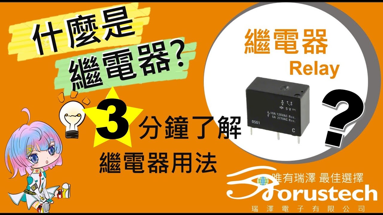 【台灣VTuber】繼電器原理與功能解說！繼電器原本是做什麼的？Relay是什麼意思？帶你3分鐘快速瞭解！ ─ 荷瑞斯【繼電器Relay代理商瑞澤電子】電子零件解說系列