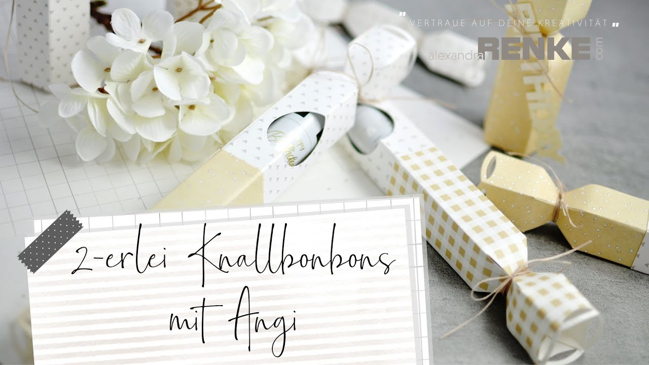 Zweierlei Knallbonbons mit der neuen Stanze - Geschenkverpackung