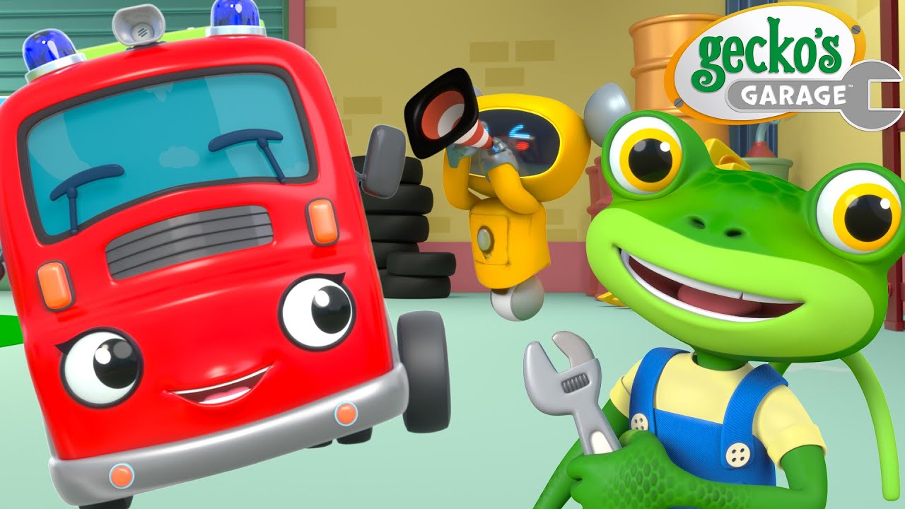 İtfaiye Fiona’nın Yeni Süper Sireni  🚒🔊| 🐸 Gecko'nun Garajı - Çocuklar için Kamyonlar