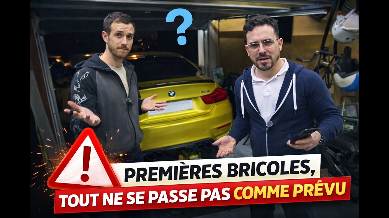 Premières bricoles sur la bmw m4, laborieux. Peinture du diffuseur / montage manuel de pneu