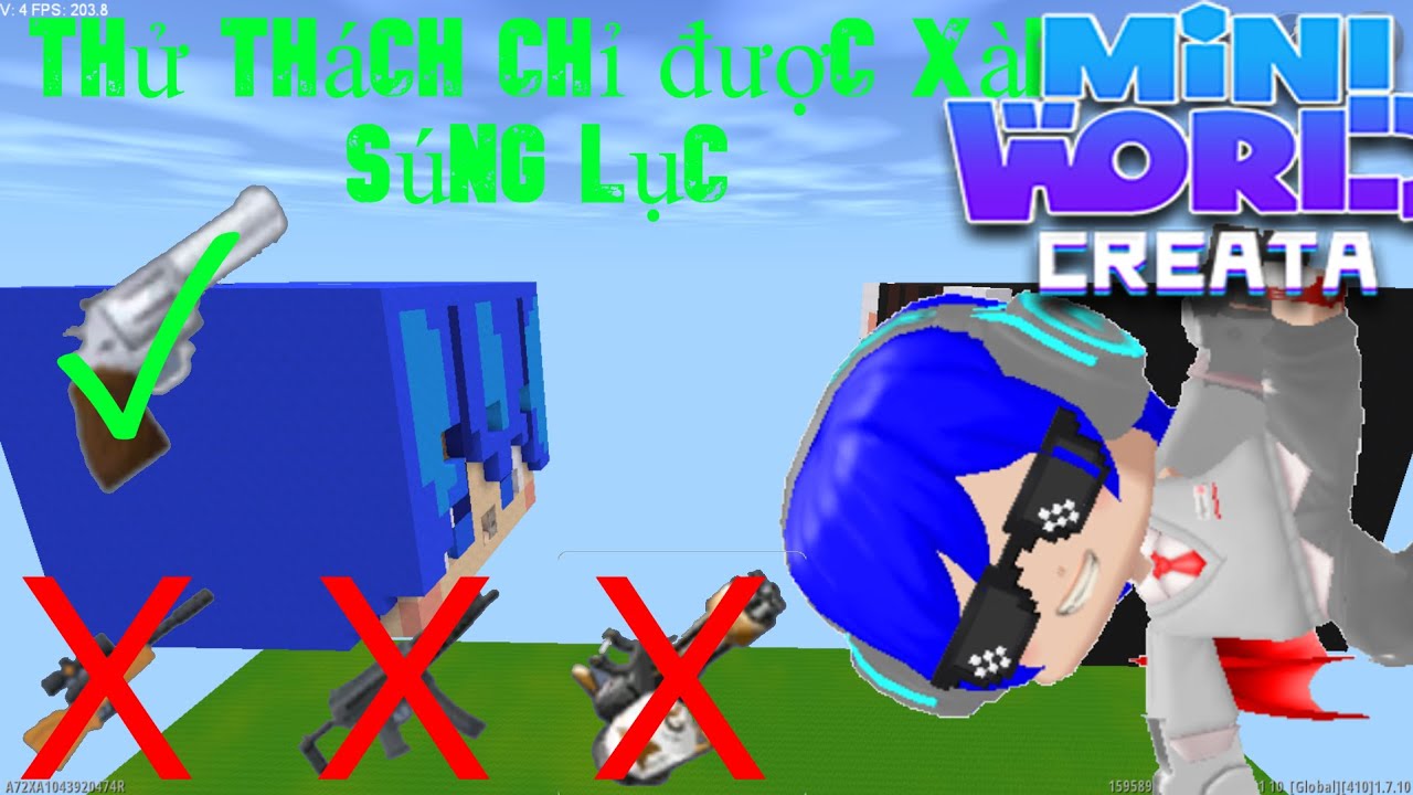 MINI WORLD THỬ THÁCH CHỈ ĐƯỢC BẮN SÚNG LỤC