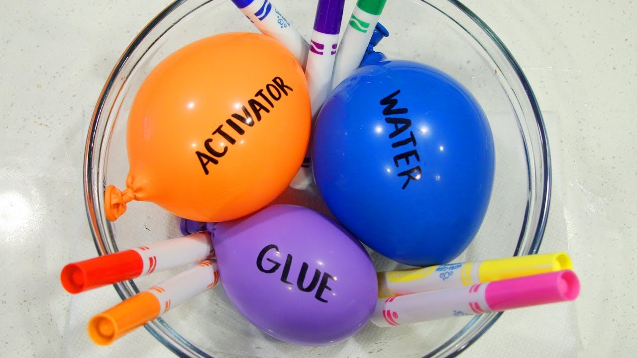 Making Slime with Balloons and Coloring with Markers!
